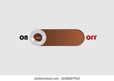 Coffee On Off Switch Background, Coffee Logo Design Illustration that inspires, and energizes