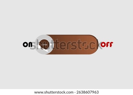 Coffee On Off Switch Background, Coffee Logo Design Illustration that inspires, and energizes