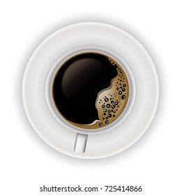 coffee on the plate