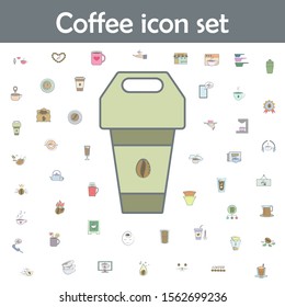 Coffee on road colored icon. Coffee icons universal set for web and mobile