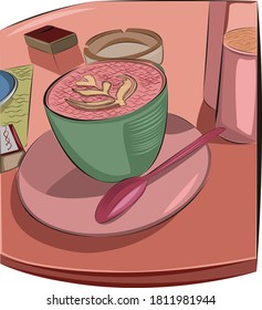 café sobre la mesa con un poco de azúcar