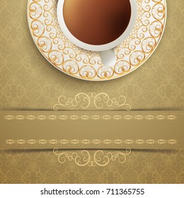 coffee on vintage background