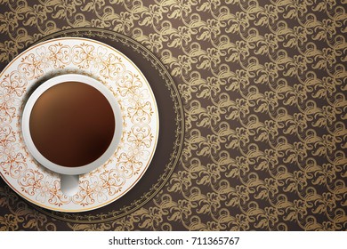 coffee on vintage background
