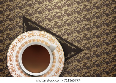 coffee on vintage background