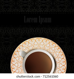 coffee on vintage background
