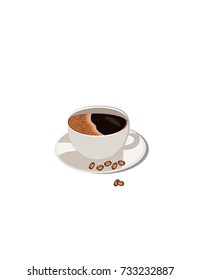 Coffee on a white background
