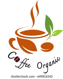 coffee organic logo    vector