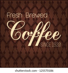 Coffee with ornamental background