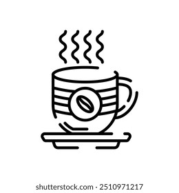 Kaffee-Umrisssymbol, Vektorgrafik