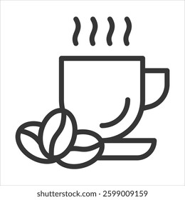 Coffee Outline Icon Vector Illustration
