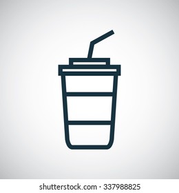 coffee outline, thin, flat, digital icon for web and mobile