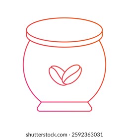 coffee pack icon with white background vector stock illustration