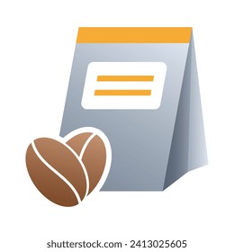 Iconos del paquete de café, ilustración vectorial minimalista y elemento gráfico transparente. Aislado sobre fondo blanco