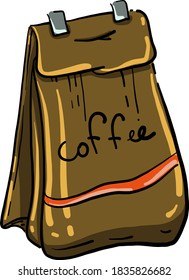 Coffee pack, ilustración, vector sobre fondo blanco