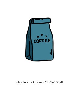 coffee package doodle icon