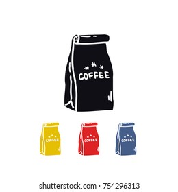 coffee package doodle icon