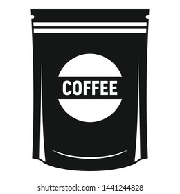 Coffee package icon. Simple illustration of coffee package vector icon for web design isolated on white background