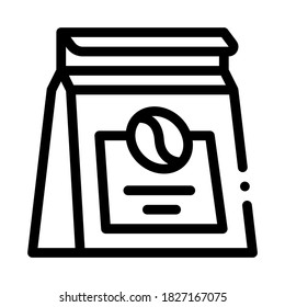 coffee package icon vector. coffee package sign. isolated contour symbol illustration
