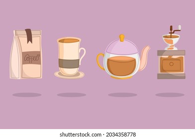 coffee package maker and cup