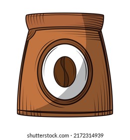 Kaffeepackprodukt Symbol einzeln