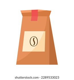 coffee packaging design over white