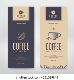 Coffee Packaging Design. Vector Template Package For Your Design.