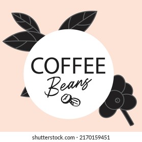 coffee packaging design witn illustration. coffee label sticker design witn illustration