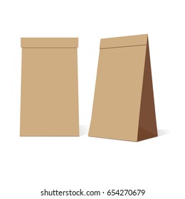Coffee packaging, Isolated on white background.