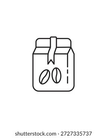 Icono del paquete de café, el mejor ícono de la línea del Vector.