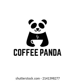 coffee panda logo vector illustration