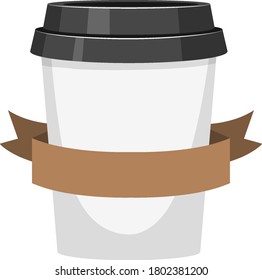 Coffee papaer cup on white background illustration