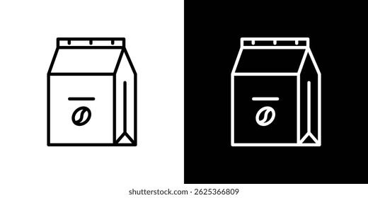 Coffee paper bag icon concept stroke on white background