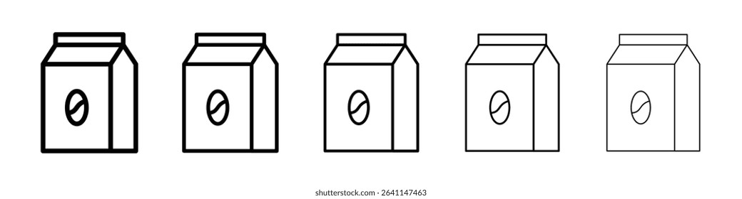 Coffee paper bag icon concept. graphic design, logo, Web, UI.