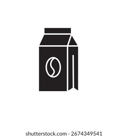 Icono de bolso de papel de café Vector simple aislado ilustración de estilo de moda para Web y App.. eps