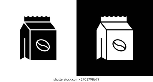 Ícone de saco de papel de café, estilo plano simples. para projetos de ui ou ux