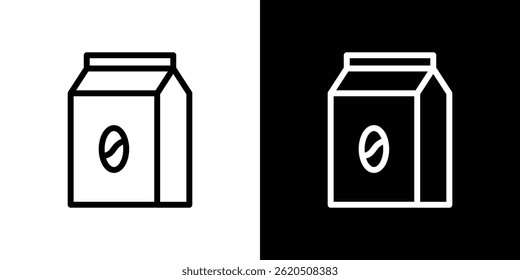 Coffee paper bag icon vector, illustration logo template in trendy style