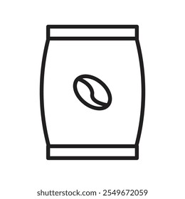Saco de papel de café ícone web design no vetor