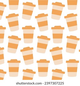 coffee paper cup eco recyclable plastic pattern