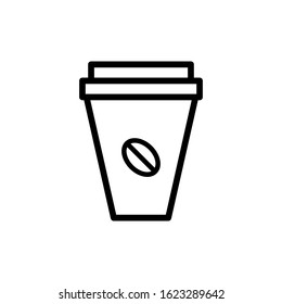 coffee paper cup icon design vector template