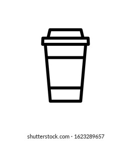 coffee paper cup icon design vector template