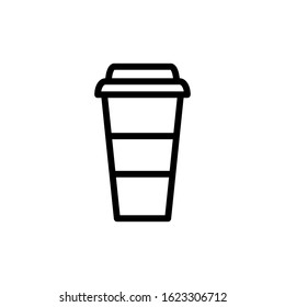 coffee paper cup icon design vector template