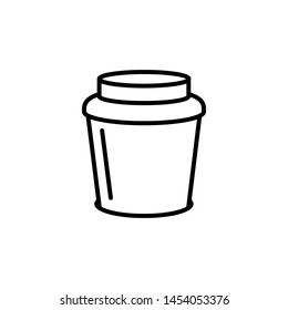 coffee paper cup  icon, illustration design