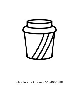 coffee paper cup  icon, illustration design