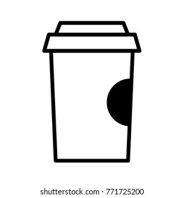 Coffee Paper Cup Icon Illustration.