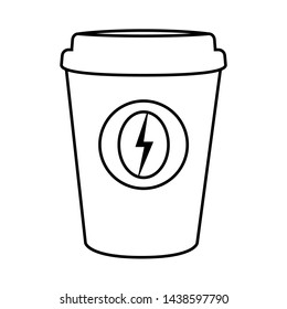 coffee paper cup icon on white background vector