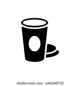 Coffee Paper Cup Icon Template Vector Design Illustration - Vector 