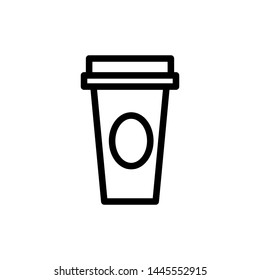 Coffee Paper Cup Icon Template Vector Design Illustration - Vector