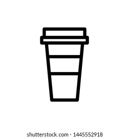 Coffee Paper Cup Icon Template Vector Design Illustration - Vector