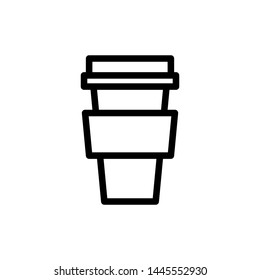 Coffee Paper Cup Icon Template Vector Design Illustration - Vector
