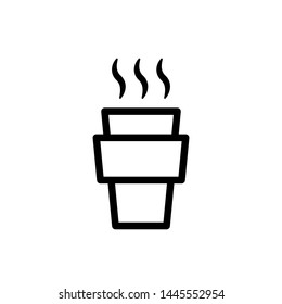 Coffee Paper Cup Icon Template Vector Design Illustration - Vector